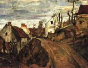 Paul Cezanne Village Road Sweden oil painting reproduction